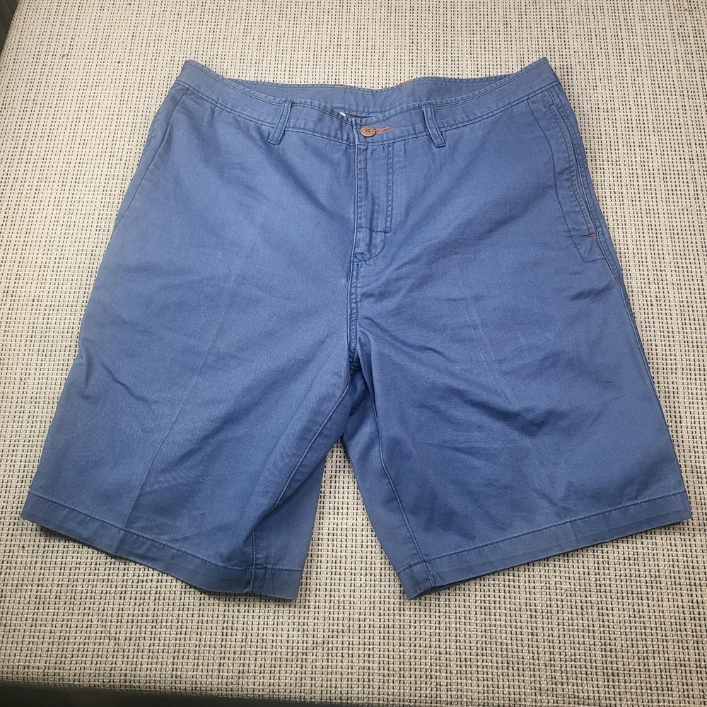 Tommy Bahama Relax Shorts Mens 36 Blue‎ Chino Flat Front 9 Inseam Casual Summer